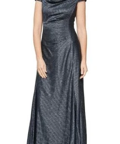 Alex Evenings - 8127685 Cap Sleeved Metallic Long Dress