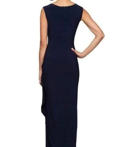 Alex Evenings - 81351473 Embroidered Jewel Neck Sheath Dress