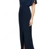 Alex Evenings - 81351544 V Neck Full Length Flowy Dress 1 Alex Evenings - 81351544 V Neck Full Length Flowy Dress
