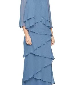 Alex Evenings - 8192001 Tiered Chiffon Long Dress