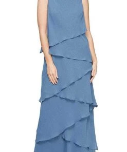 Alex Evenings - 8192001 Tiered Chiffon Long Dress