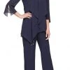 Alex Evenings - 8192004 Frilled Top Chiffon Pantsuit
