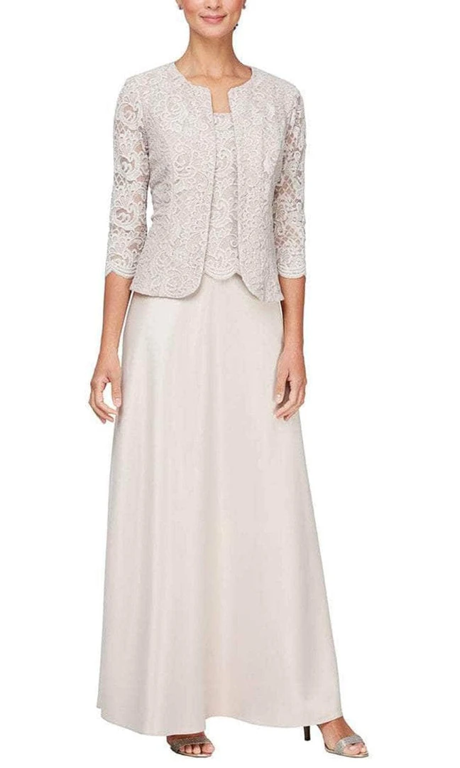 Alex Evenings - 82122326 Lace Bodice With Jacket A-Line Dress 5 Alex Evenings - 82122326 Lace Bodice With Jacket A-Line Dress