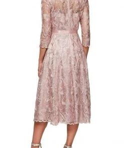 Alex Evenings - 8217835 Illusion Jewel Embroidered Petite Dress