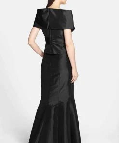 Alexander By Daymor - 1033 Taffeta Trumpet Gown With Faux Wrap Jacket