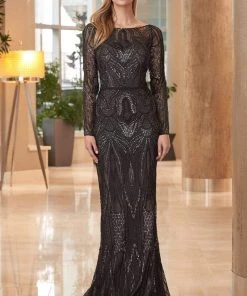 Alexander By Daymor - 1070 Embroidered Lace Bateau Trumpet Gown 8 Alexander By Daymor - 1070 Embroidered Lace Bateau Trumpet Gown