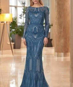 Alexander By Daymor - 1070 Embroidered Lace Bateau Trumpet Gown 9 Alexander By Daymor - 1070 Embroidered Lace Bateau Trumpet Gown