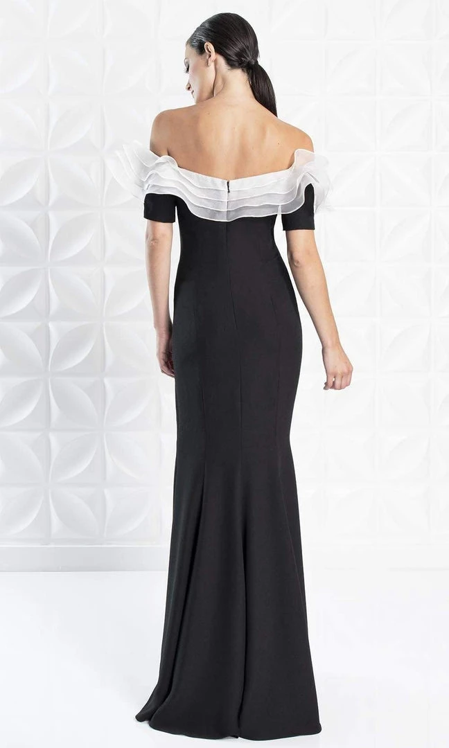 Alexander By Daymor - 1257 Ruffled Off Shoulder Sheath Dress 4 Alexander By Daymor - 1257 Ruffled Off Shoulder Sheath Dress