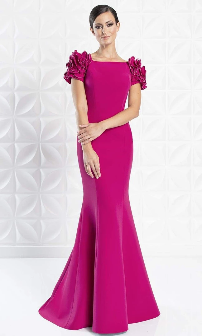 Alexander By Daymor - 1270 Embellished Bateau Long Trumpet Dress 6 Alexander By Daymor - 1270 Embellished Bateau Long Trumpet Dress