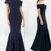 Alexander By Daymor - 1359 Off Shoulder Jersey Trumpet Gown
