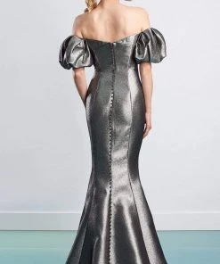 Alexander By Daymor - 1473 Sweetheart Metallic Shiny Gown