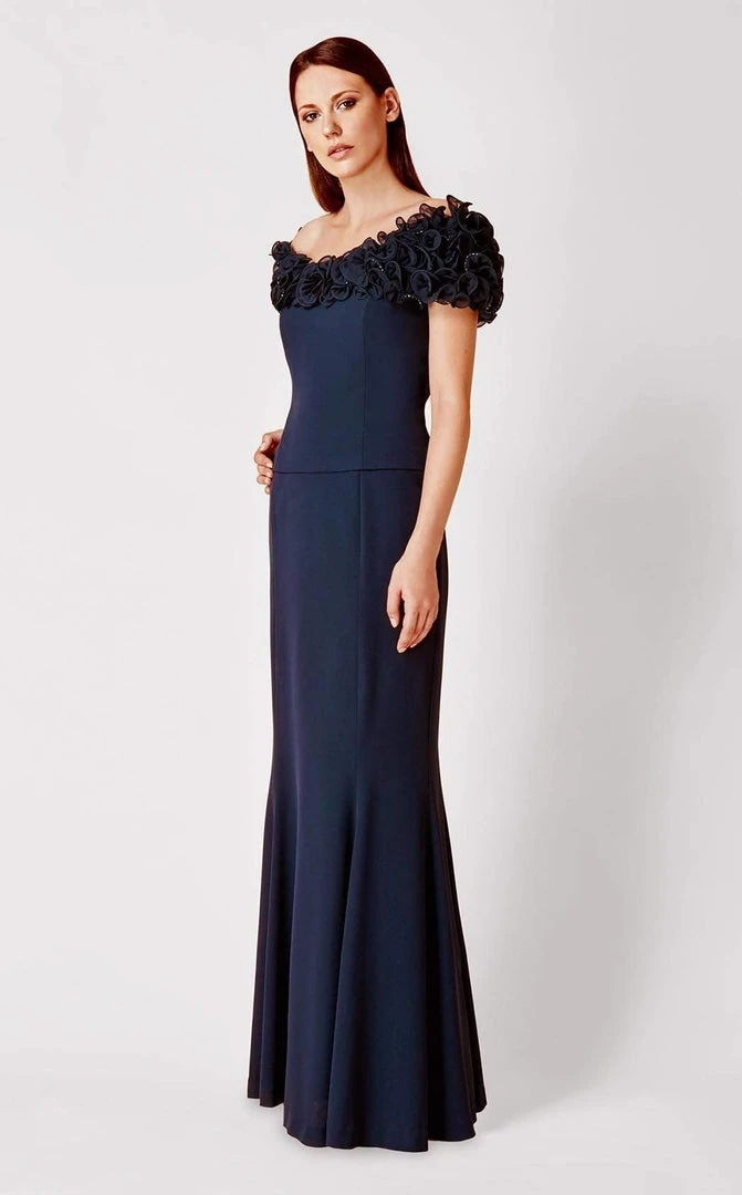 Alexander By Daymor - 2003 Rosette Ruffles Off Shoulder Evening Dress 10 Alexander By Daymor - 2003 Rosette Ruffles Off Shoulder Evening Dress