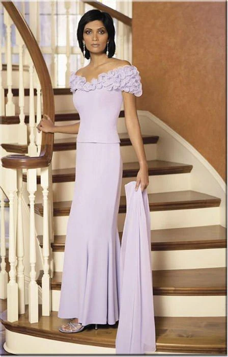 Alexander By Daymor - 2003 Rosette Ruffles Off Shoulder Evening Dress 4 Alexander By Daymor - 2003 Rosette Ruffles Off Shoulder Evening Dress