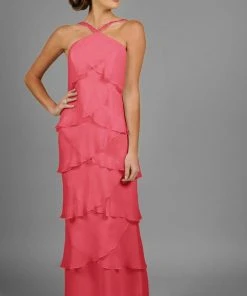 Alexander By Daymor - 3451 Beaded Halter Layered Sheath Evening Dress 23 Alexander By Daymor - 3451 Beaded Halter Layered Sheath Evening Dress