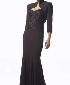 Alexander By Daymor - 7003 Strapless Sweetheart Mermaid Gown With Bolero