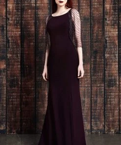 Alexander By Daymor - 861 Embellished Cape Fitted Evening Dress