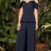 Alexander By Daymor - 990A Two-piece Cold-shoulder Fit And Flare Top With Pants 2 Alexander By Daymor - 990A Two-piece Cold-shoulder Fit And Flare Top With Pants