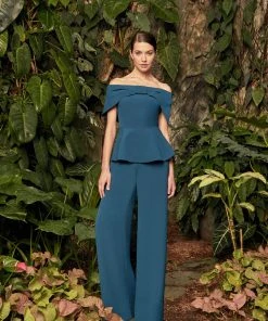 Alexander By Daymor - 990B Off The Shoulder Top With Leg Pants