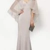 Alyce Paris - 27170 Beaded V-Neck Gown With Sheer Capelet 1 Alyce Paris - 27170 Beaded V-Neck Gown With Sheer Capelet