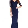 Alyce Paris - 27241 Scalloped Lace Fitted V-Neck Dress 1 Alyce Paris - 27241 Scalloped Lace Fitted V-Neck Dress