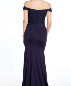 Alyce Paris - 27309 Off Shoulder Trailing Lace Sheath Gown