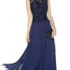 Alyce Paris - 27326 Sleeveless Sequin Jewel Neck A-Line Chiffon Dress