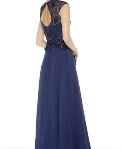 Alyce Paris - 27326 Sleeveless Sequin Jewel Neck A-Line Chiffon Dress