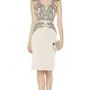 Alyce Paris - 27350 Beaded Jewel Neck Sheath Dress