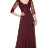 Alyce Paris - 27385 Lace Embroidered Scoop A-Line Dress