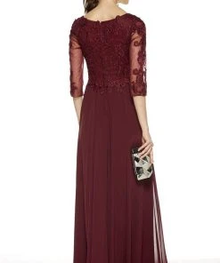 Alyce Paris - 27385 Lace Embroidered Scoop A-Line Dress