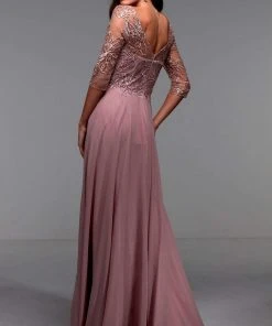 Alyce Paris - 27475 Quarter Sleeve Floral Embroidered Dress 9 Alyce Paris - 27475 Quarter Sleeve Floral Embroidered Dress