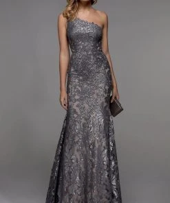 Alyce Paris 27486 - Sequined Asymmetrical Evening Dress
