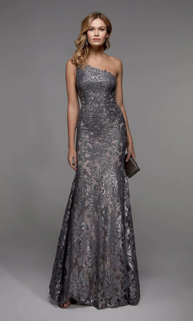 Alyce Paris 27486 - Sequined Asymmetrical Evening Dress 3 Alyce Paris 27486 - Sequined Asymmetrical Evening Dress