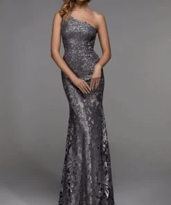 Alyce Paris 27486 - Sequined Asymmetrical Evening Dress 11 Alyce Paris 27486 - Sequined Asymmetrical Evening Dress