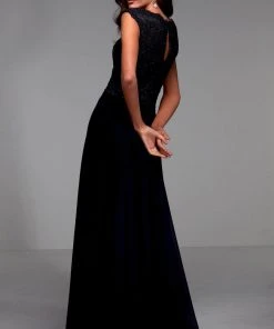 Alyce Paris - 27504 Cap Sleeve Ornate Lace Bodice Dress 5 Alyce Paris - 27504 Cap Sleeve Ornate Lace Bodice Dress