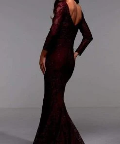 Alyce Paris - 27512 Long Sleeve Sweetheart Lace Dress