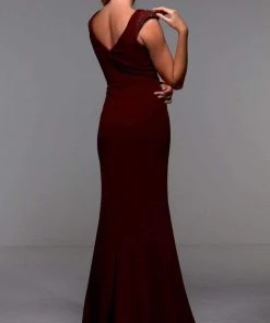 Alyce Paris - 27539 Jewel Neck Plain Evening Gown