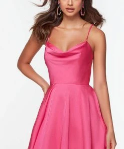 Alyce Paris 3114 - Cowl Neck Strappy Cocktail Dress