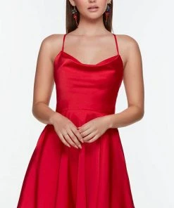 Alyce Paris 3114 - Cowl Neck Strappy Cocktail Dress