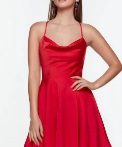 Alyce Paris 3114 - Cowl Neck Strappy Cocktail Dress