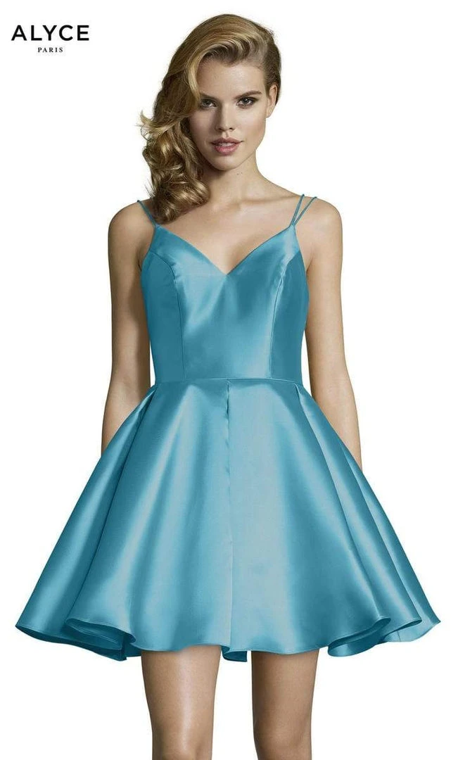 Alyce Paris - 3764 V Neckline Mikado Fit And Flare Cocktail Dress 17 Alyce Paris - 3764 V Neckline Mikado Fit And Flare Cocktail Dress