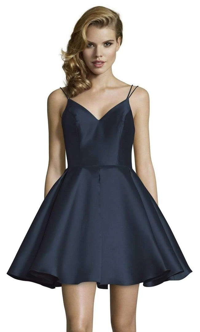 Alyce Paris - 3764 V Neckline Mikado Fit And Flare Cocktail Dress 11 Alyce Paris - 3764 V Neckline Mikado Fit And Flare Cocktail Dress