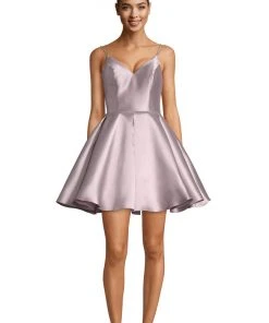 Alyce Paris - 3764 V Neckline Mikado Fit And Flare Cocktail Dress 34 Alyce Paris - 3764 V Neckline Mikado Fit And Flare Cocktail Dress