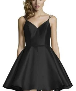 Alyce Paris - 3764 V Neckline Mikado Fit And Flare Cocktail Dress 37 Alyce Paris - 3764 V Neckline Mikado Fit And Flare Cocktail Dress