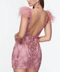 Alyce Paris 4501 - Plunging V-Neck Sequin Cocktail Dress 16 Alyce Paris 4501 - Plunging V-Neck Sequin Cocktail Dress