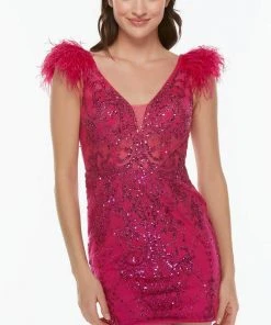 Alyce Paris 4501 - Plunging V-Neck Sequin Cocktail Dress 21 Alyce Paris 4501 - Plunging V-Neck Sequin Cocktail Dress