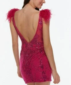 Alyce Paris 4501 - Plunging V-Neck Sequin Cocktail Dress 20 Alyce Paris 4501 - Plunging V-Neck Sequin Cocktail Dress