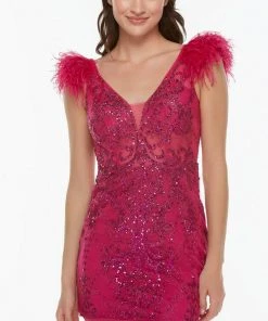 Alyce Paris 4501 - Plunging V-Neck Sequin Cocktail Dress 23 Alyce Paris 4501 - Plunging V-Neck Sequin Cocktail Dress