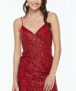 Alyce Paris 4515 - Sleeveless Glitter Cocktail Dress