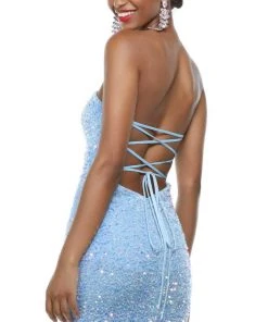 Alyce Paris 4605 - Strapless Sequined Cocktail Dress